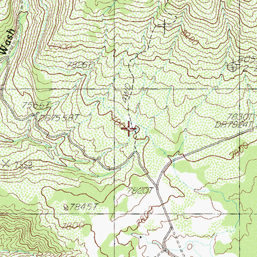 Topographic Map of Dry Wash Reservoir, UT