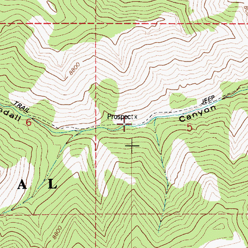 Topographic Map of Coenwal Mine, UT