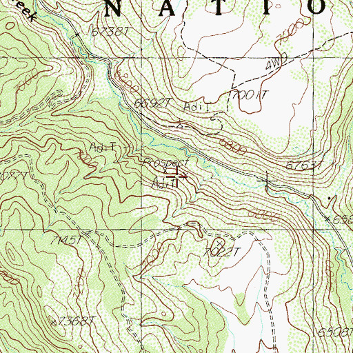 Topographic Map of Avalanche Mine, UT