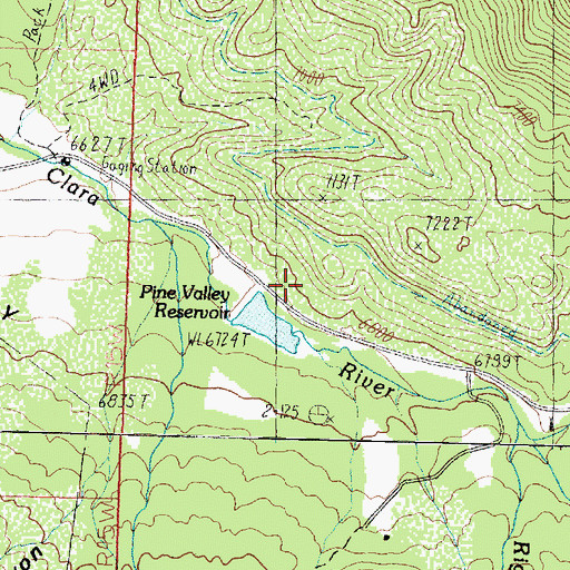 Topographic Map of Pine Valley Forest Service Facility, UT