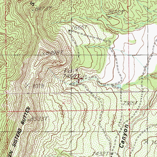 Topographic Map of Betty Mine, UT