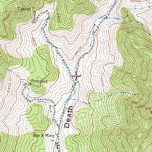 Topographic Map of Corral, UT
