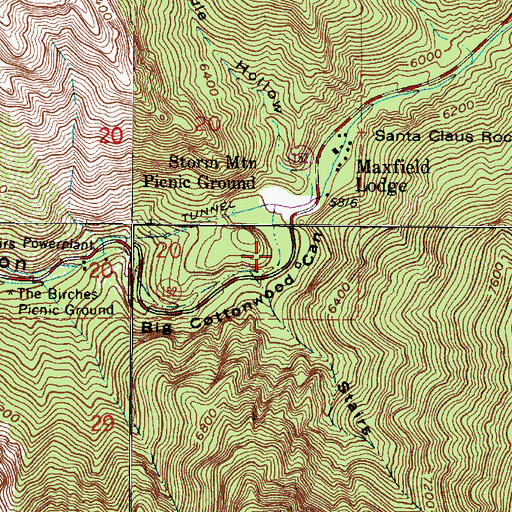 Topographic Map of Storm Mountain Picnic Area, UT