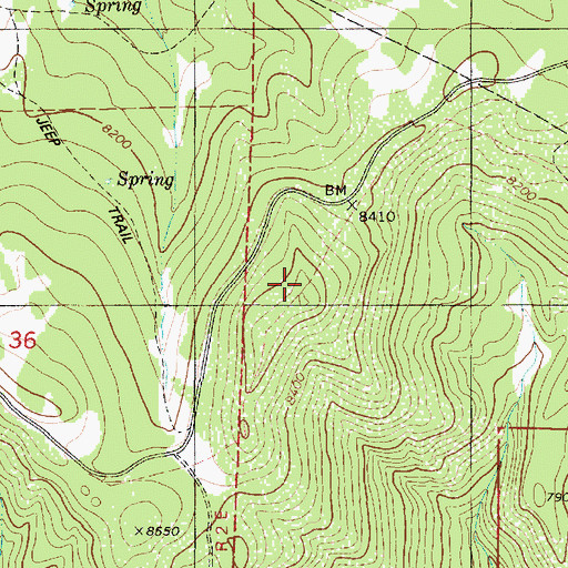 Topographic Map of Beaver Dam Overlook, UT