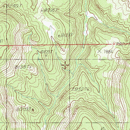 Topographic Map of Peavine Trail, UT