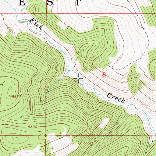 Topographic Map of Fish Creek National Recreation Trail, UT
