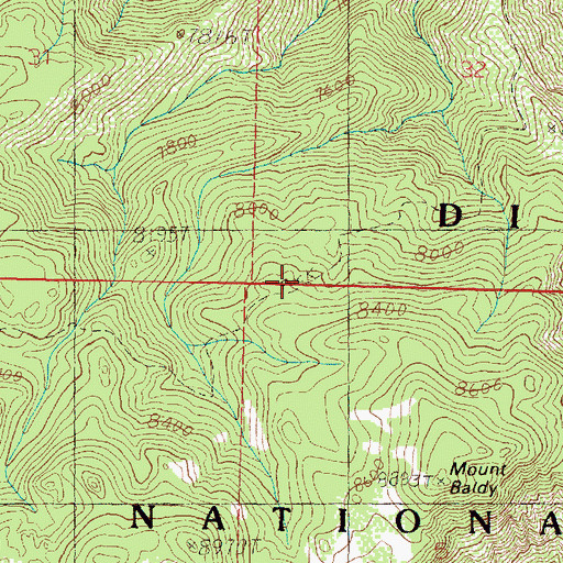 Topographic Map of Anderson Valley Trail, UT