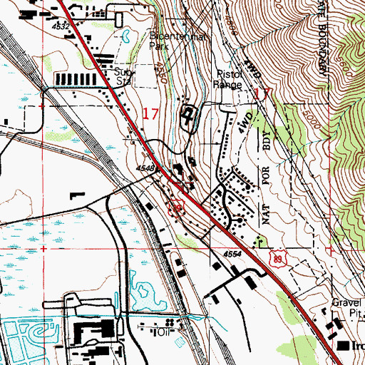 Topographic Map of Utah County Infirmary, UT