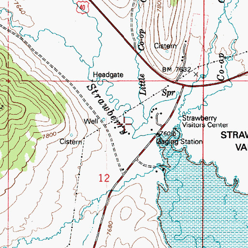 Topographic Map of Strawberry Administrative Site, UT
