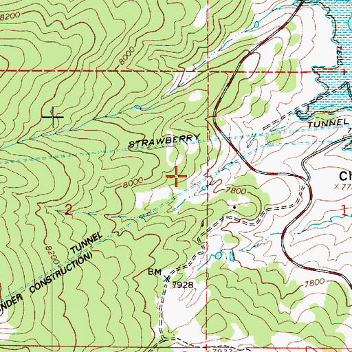 Topographic Map of Chaplain Point Day Use Area, UT