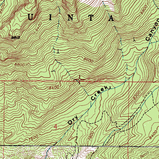 Topographic Map of Lone Peak Wilderness, UT