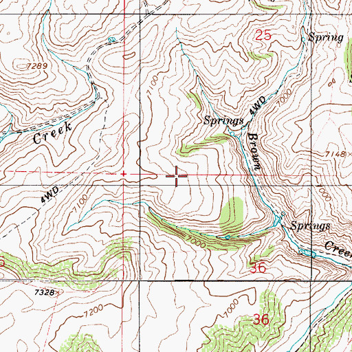 Topographic Map of Heiners Springs, UT