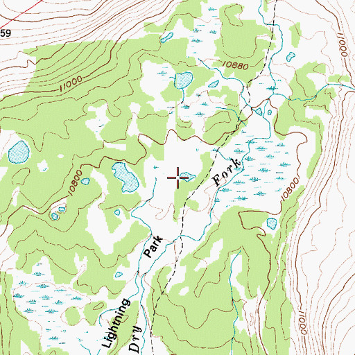Topographic Map of Lightning Park, UT