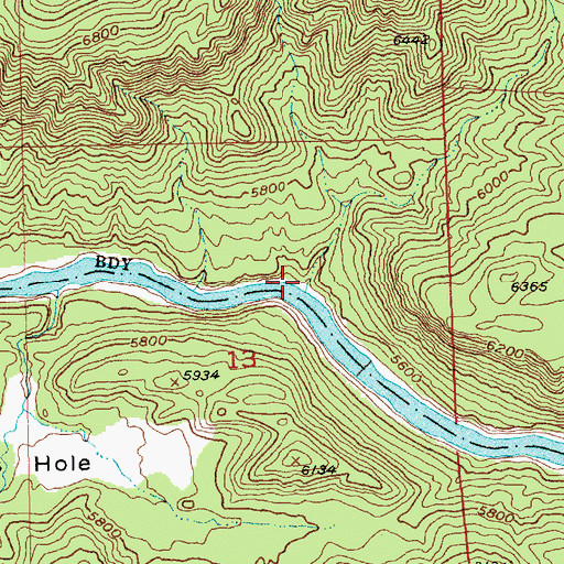 Topographic Map of Big Pine Camp, UT