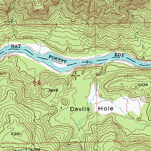 Topographic Map of Devils Hole Camp, UT