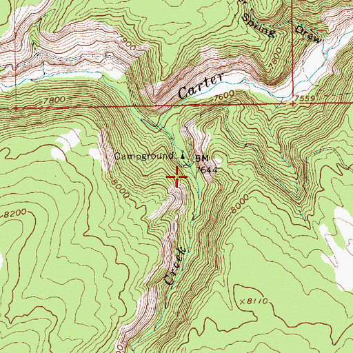 Topographic Map of Deep Creek Bridge, UT