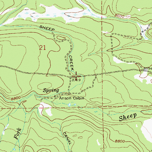 Topographic Map of Sheep Creek Canal Bridge, UT