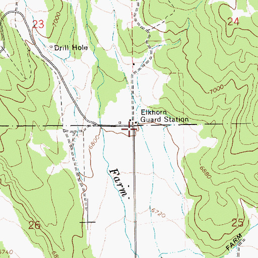 Topographic Map of Farm Creek Bridge, UT