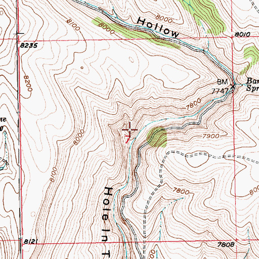 Topographic Map of Gorge Spring, UT