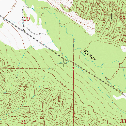 Topographic Map of Upper Moon Lake Canal Bridge, UT