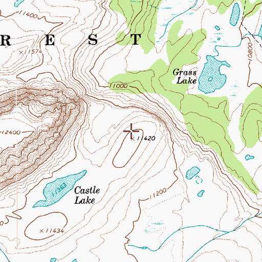 Topographic Map of Irland Lake, UT