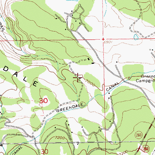 Topographic Map of Historic Jack Robinson Cabin, UT