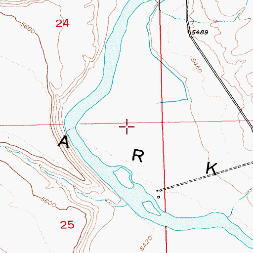 Topographic Map of Browns Park Waterfowl Area, UT