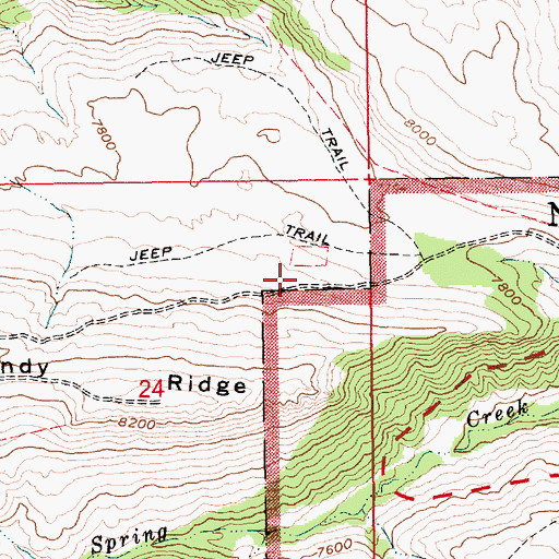 Topographic Map of Death Valley Enclosure, UT