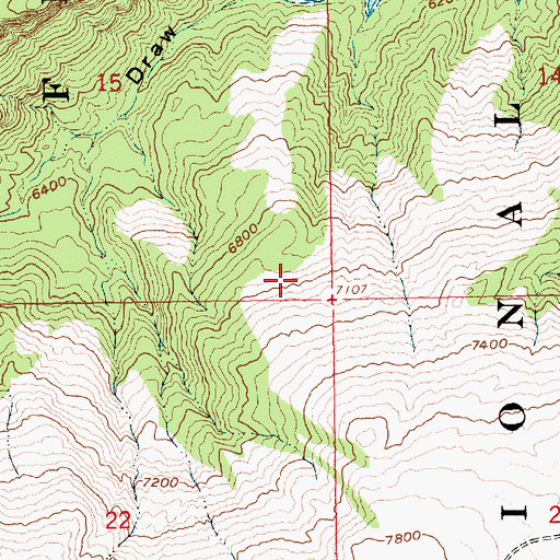 Topographic Map of Hideout Eagle Basin Trail, UT