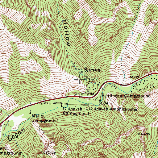 Topographic Map of Beindneau Summer Home Area, UT