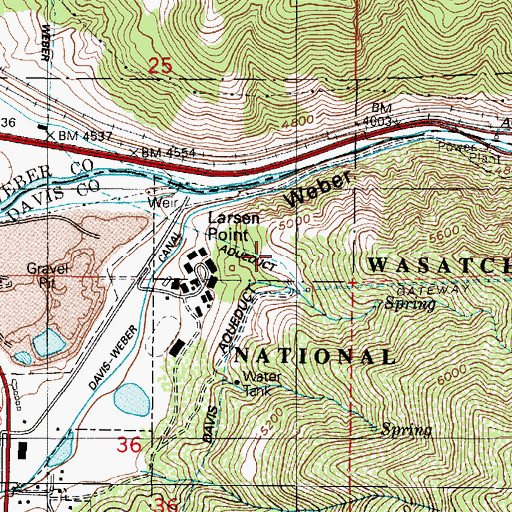 Topographic Map of Weber Basin Job Corp Center, UT
