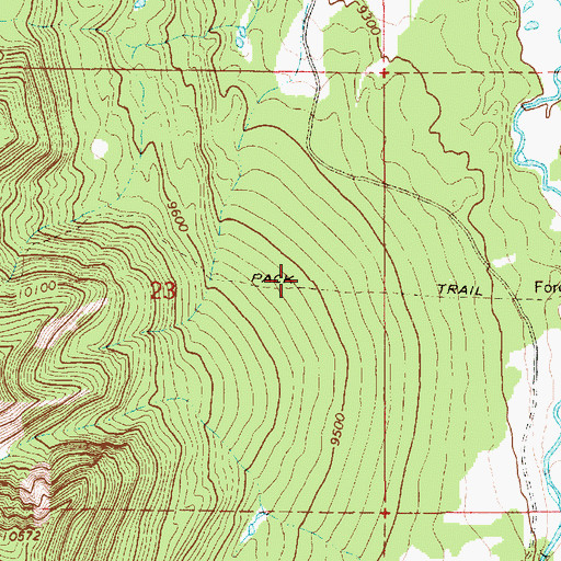 Topographic Map of Bear River Smiths Fork Trail, UT
