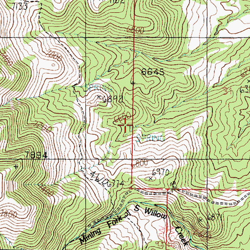 Topographic Map of Black Bunch Spring, UT