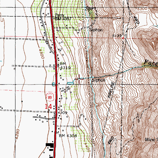 Topographic Map of Deloris Basin, UT