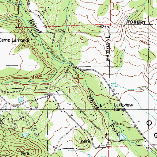 Topographic Map of Cold Water Picnic Area, UT