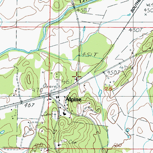 Topographic Map of Trinity Episcopal Church, AL