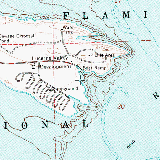 Topographic Map of Lucerne Valley Marina, UT