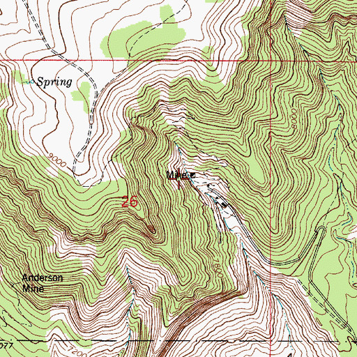 Topographic Map of Des-Bee-Drive Mine, UT