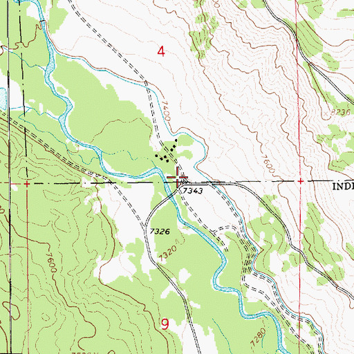 Topographic Map of Lower Vinta Canal Bridge, UT