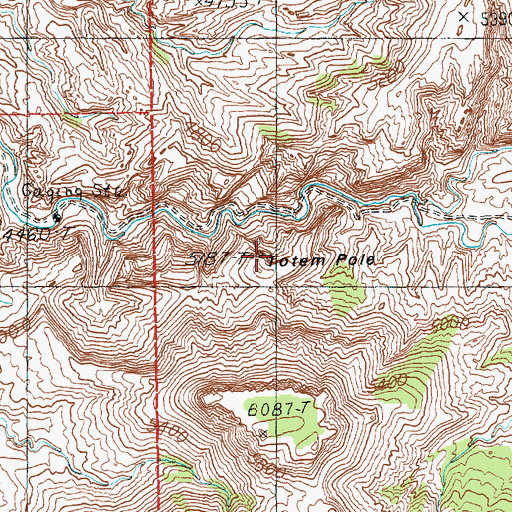 Topographic Map of Totem Pole, UT