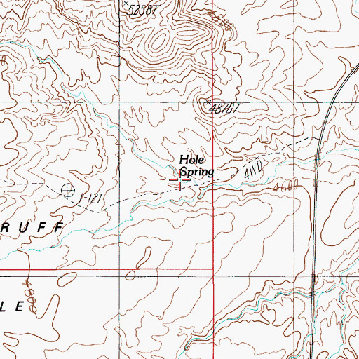 Topographic Map of Hole Spring, UT