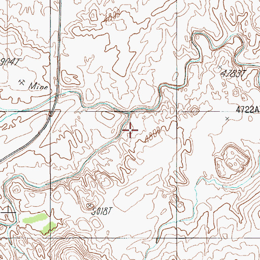 Topographic Map of Milk Creek, UT