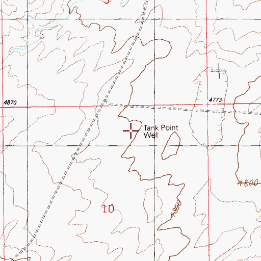 Topographic Map of Tank Point Well, UT