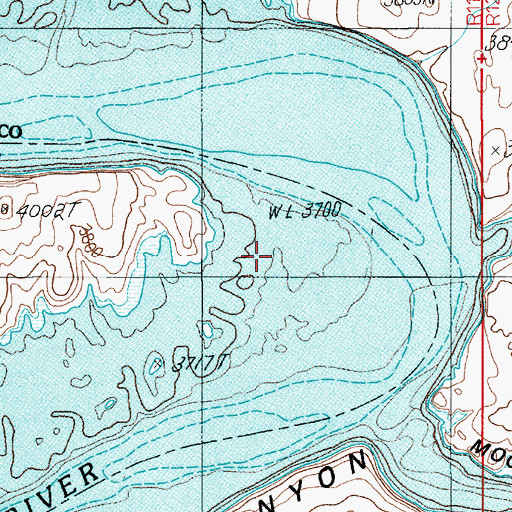 Topographic Map of Amphitheater Bar (historical), UT