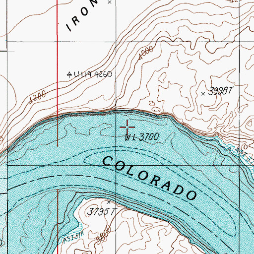 Topographic Map of Anderson Bar (historical), UT