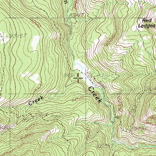 Topographic Map of Bear Creek, UT
