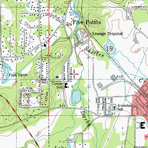 Topographic Map of Walco, AL