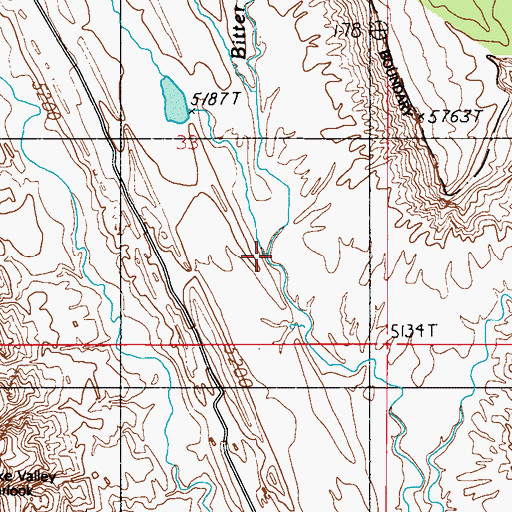 Topographic Map of Bitter Spring Creek, UT
