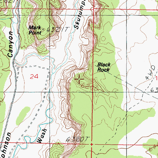 Topographic Map of Black Rock, UT