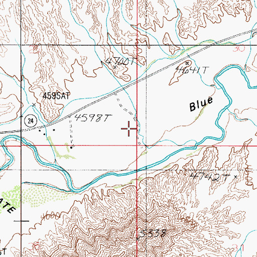 Topographic Map of Blue Gate, UT
